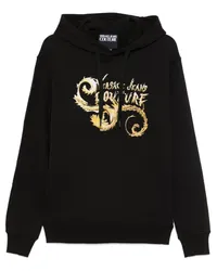 Versace Jeans Hoodie mit Logo-Print Schwarz