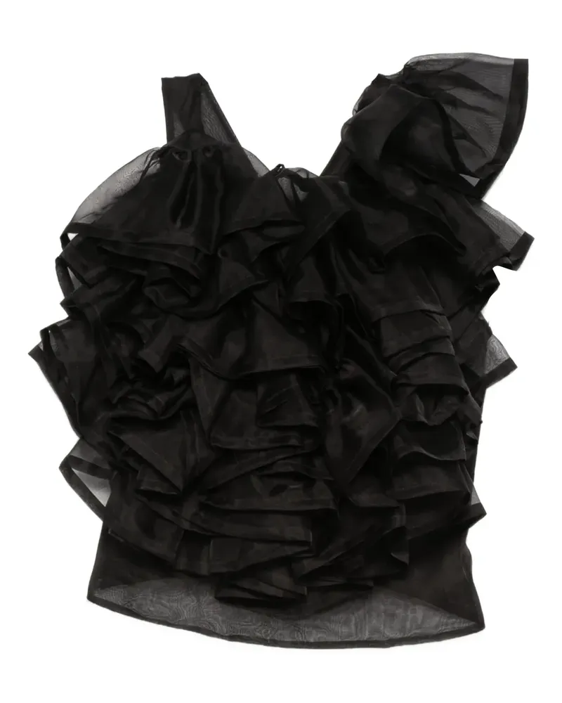Viktor & Rolf Volant Top mit Rüschen - Schwarz Schwarz