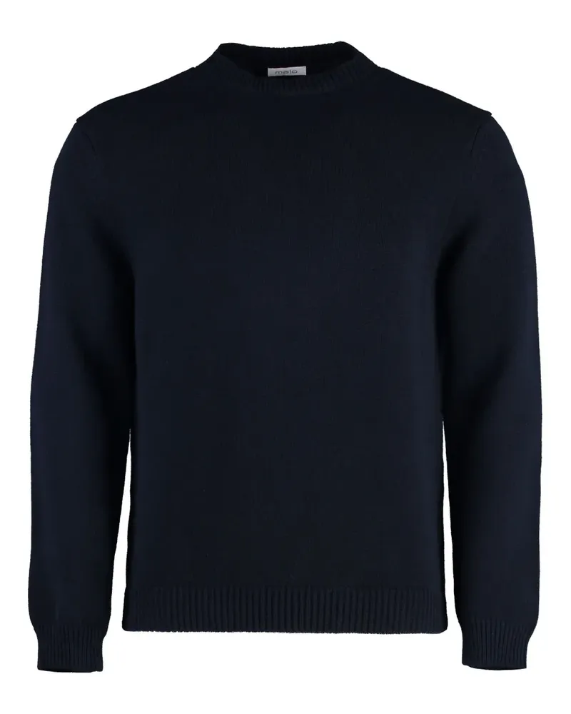 Malo Pullover aus Schurwolle - Blau Blau