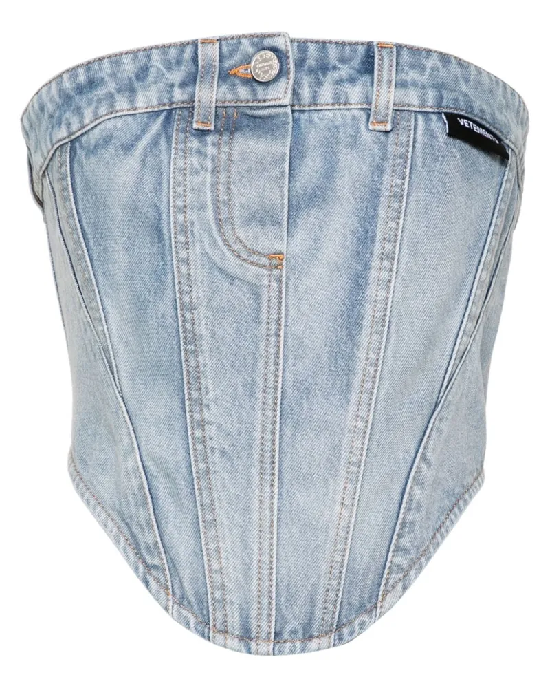 VETEMENTS Top mit Knöpfen - Blau Blau