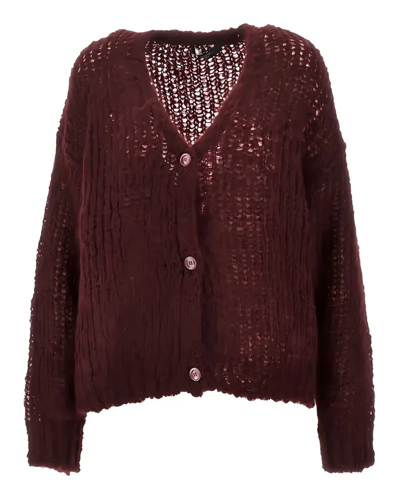 Max Mara Strukturierter Cardigan mit Knöpfen - Rot Rot