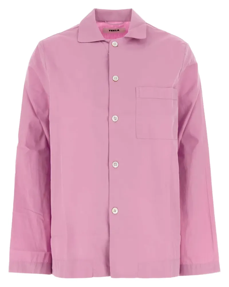 TEKLA Pyjama-Oberteil aus Popeline - Rosa Rosa