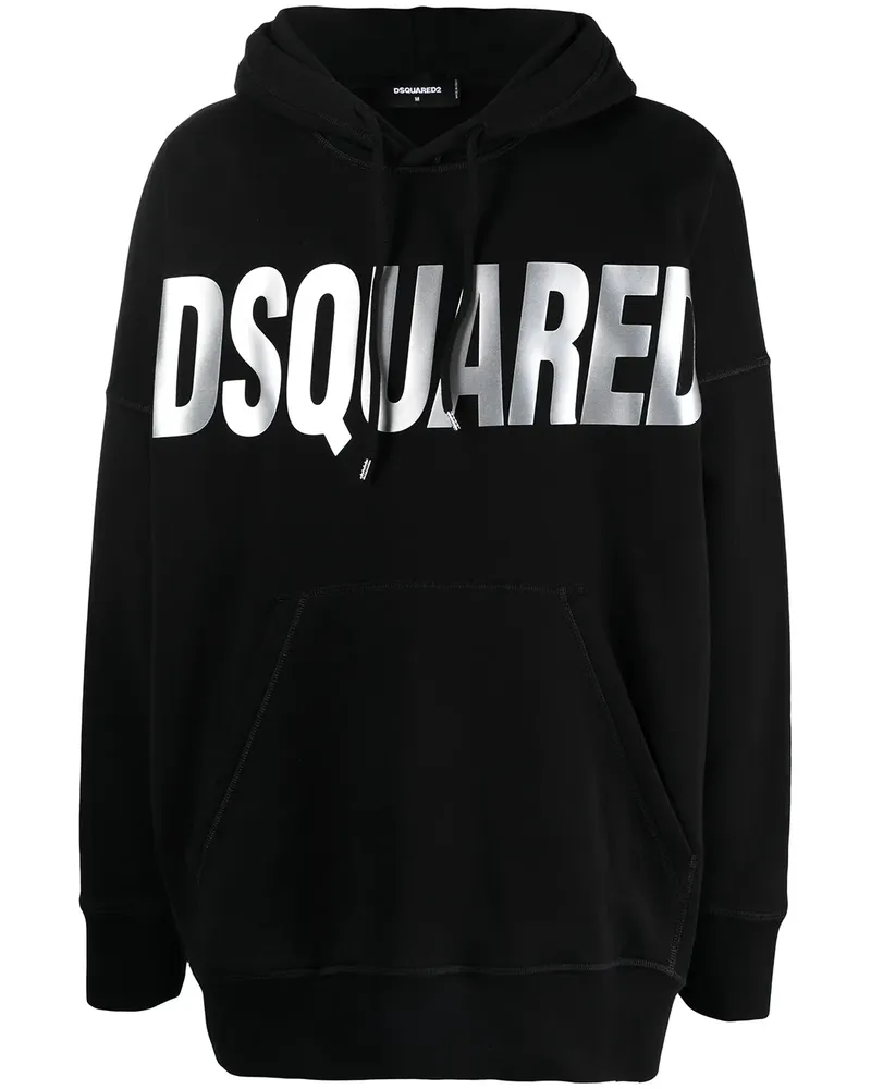 Dsquared2 Hoodie mit Logo-Print - Schwarz Schwarz