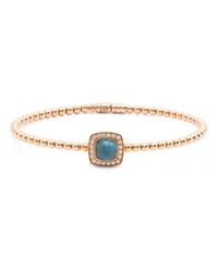 TIRISI 18kt Rotgoldarmband mit blauem Topas und Diamant Gold