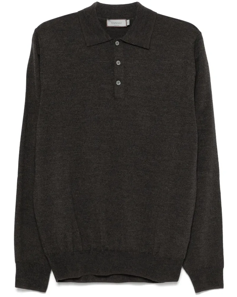 Canali Klassisches Poloshirt - Braun Braun