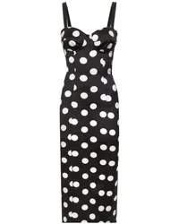 Dolce & Gabbana Kleid mit Polka Dots Schwarz