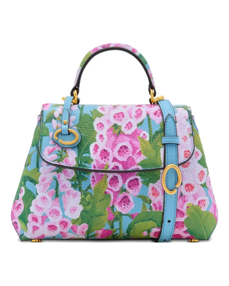 Oscar de la Renta The Mini Poppy Tote Bag mit Blumen-Print - Rosa Rosa