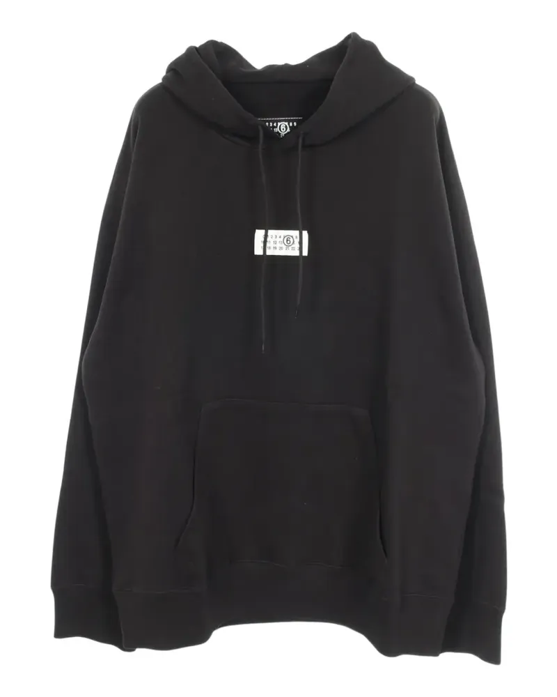 Maison Margiela 2020s Numbering Hoodie mit Logo - Schwarz Schwarz