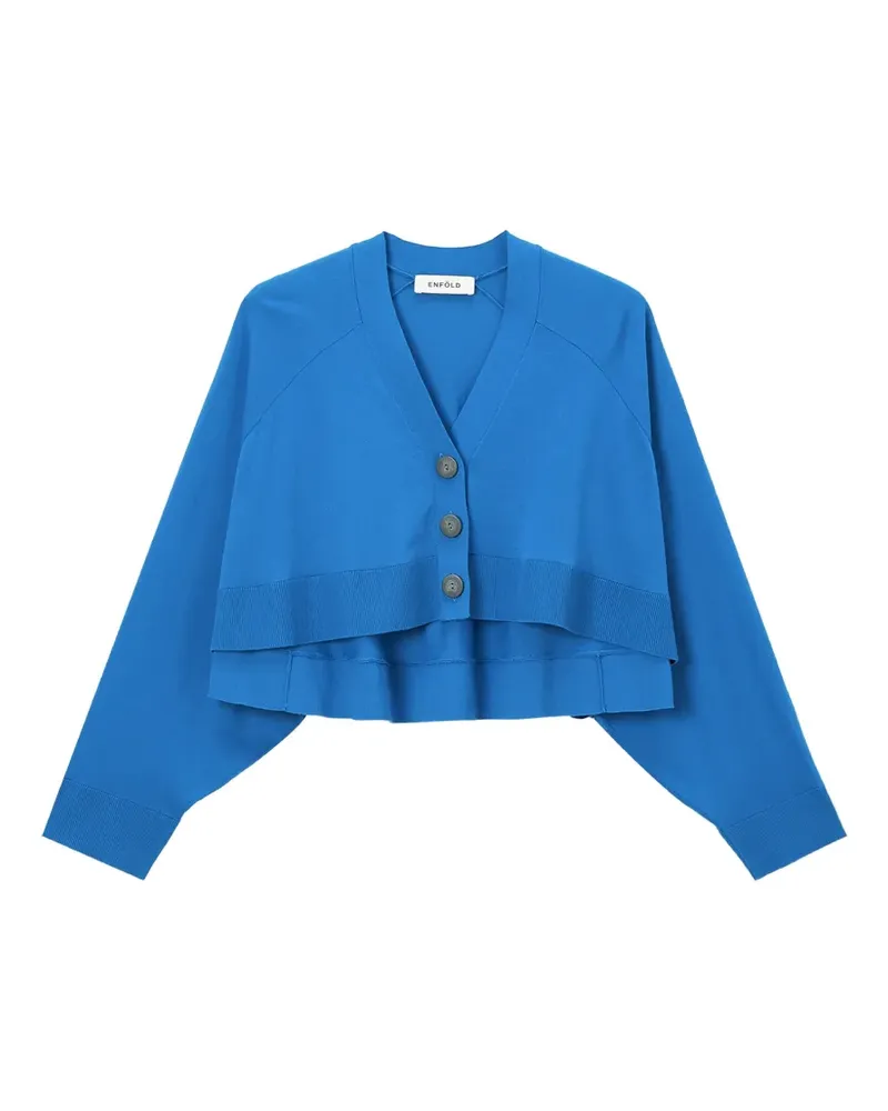 ENFÖLD Cardigan mit V-Ausschnitt - Blau Blau