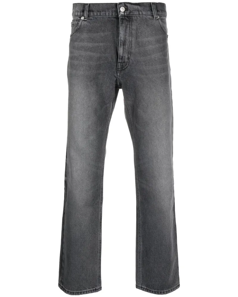 Courrèges Halbhohe Straight-Leg-Jeans - Grau Grau