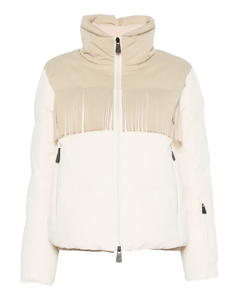 Moncler Bessin Skijacke mit Fransen - Nude Nude