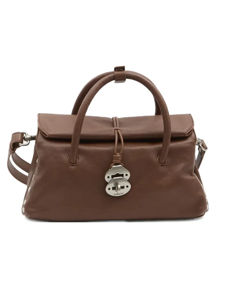Zanellato Kleine Dotta Tote Bag aus gekörntem Leder - Braun Braun