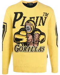 Philipp Plein Basketball Pullover Gelb