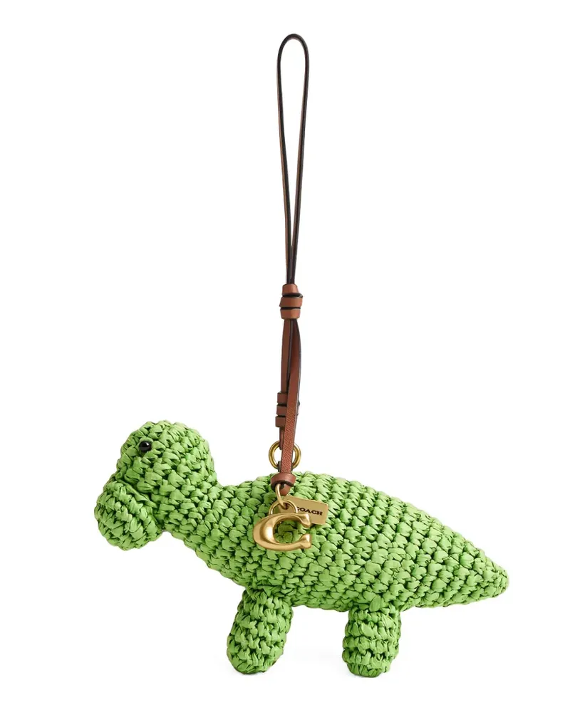 Coach Kleiner Rexy Taschenanhänger aus Stroh - Grün Grün