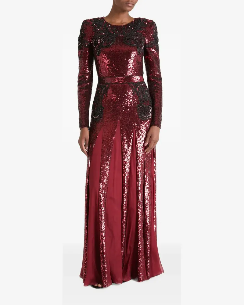 Temperley London Porta Maxikleid mit Pailletten - Rot Rot