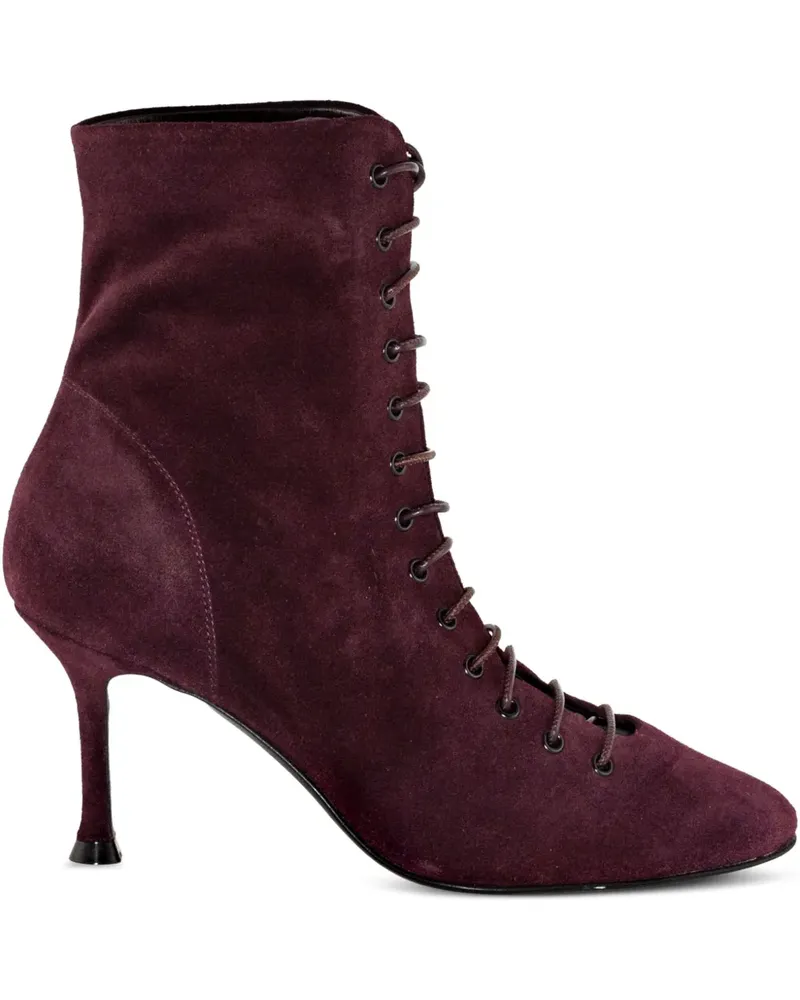 Alevì Schnürstiefel aus Wildleder - Rot Rot