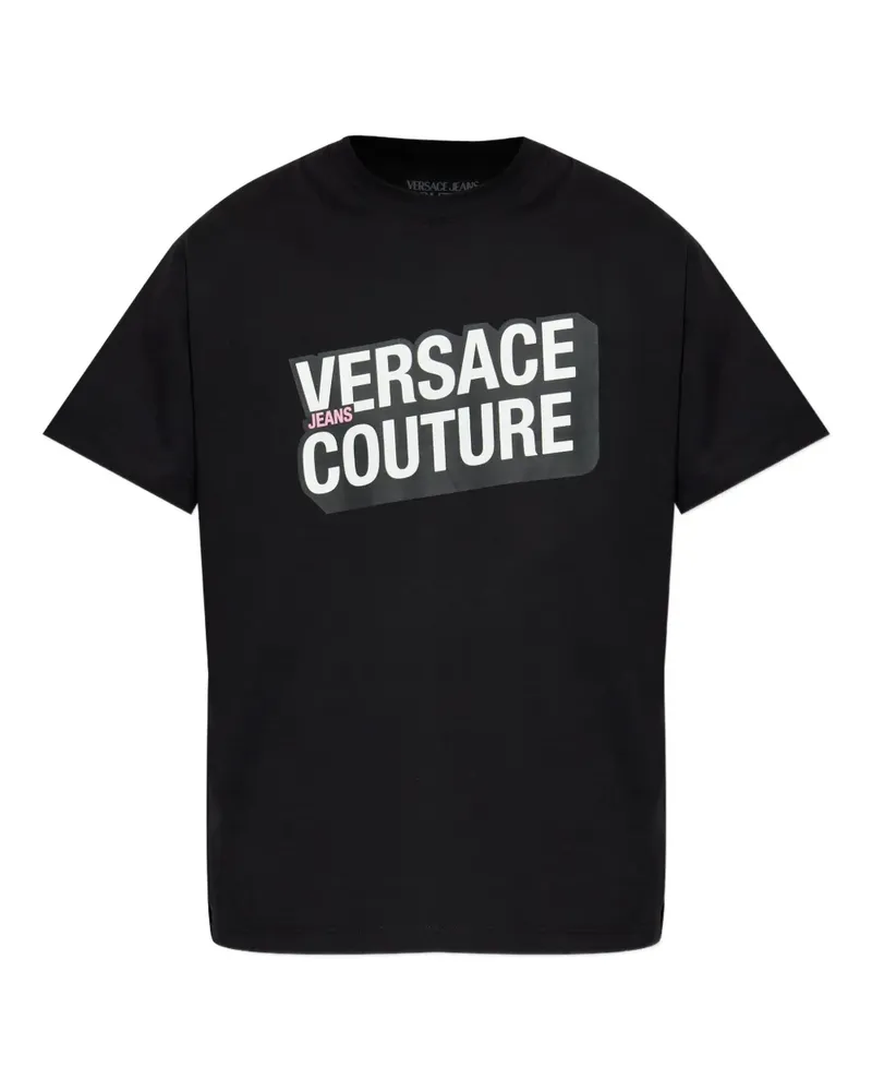 Versace Jeans T-Shirt mit Logo-Print - Schwarz Schwarz
