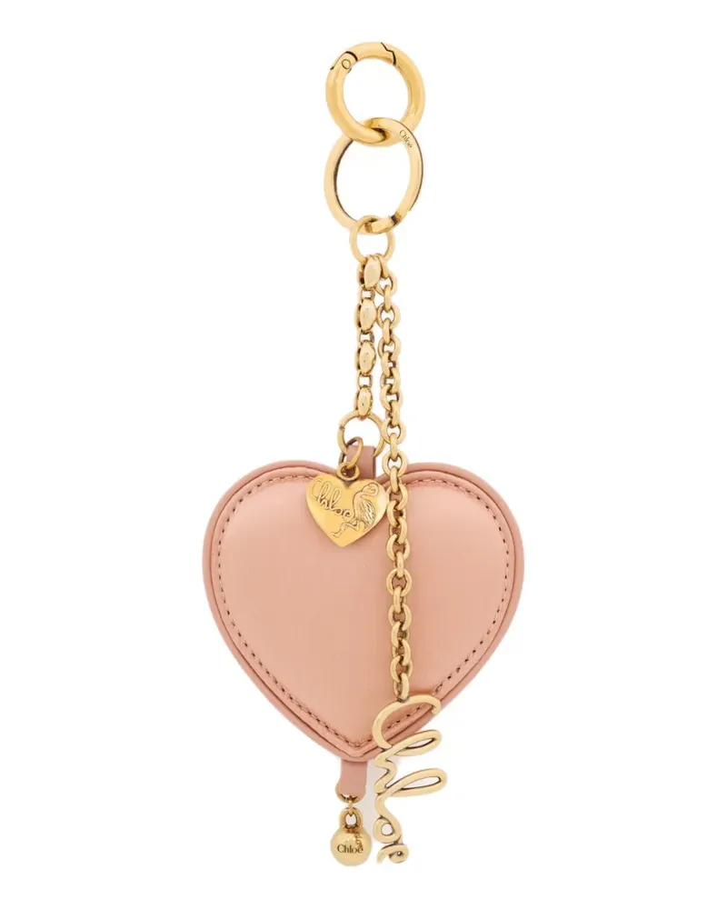 Chloé heart chain bag charm - Rosa Rosa