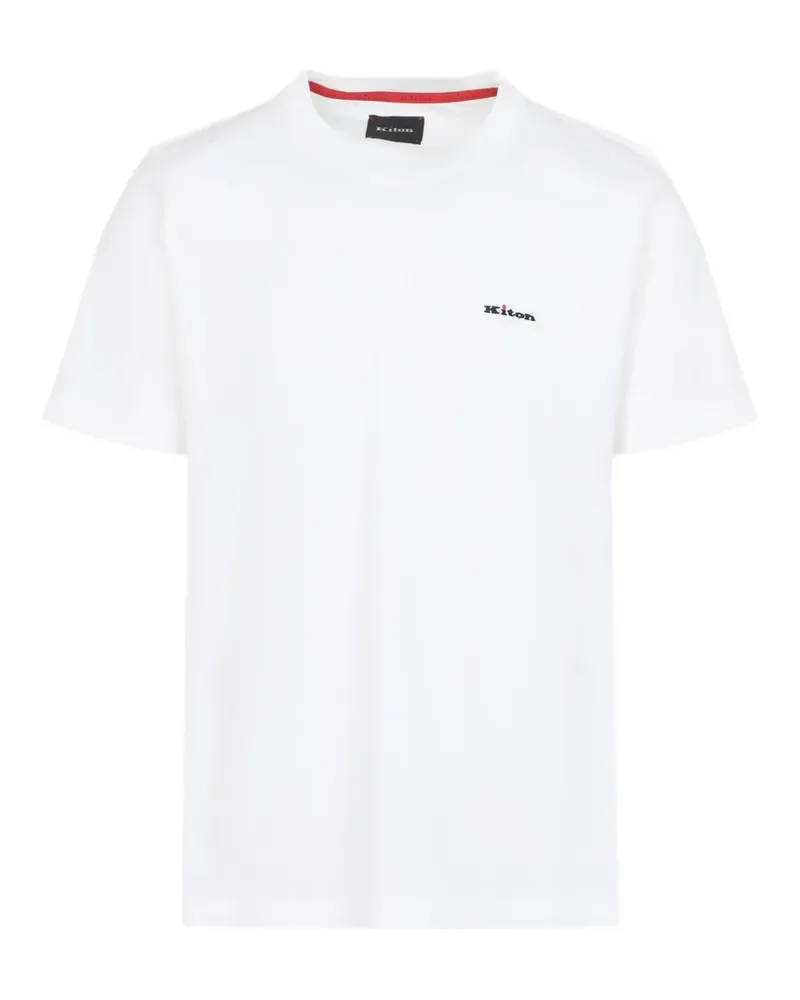 Kiton logo T-shirt - Weiß Weiß