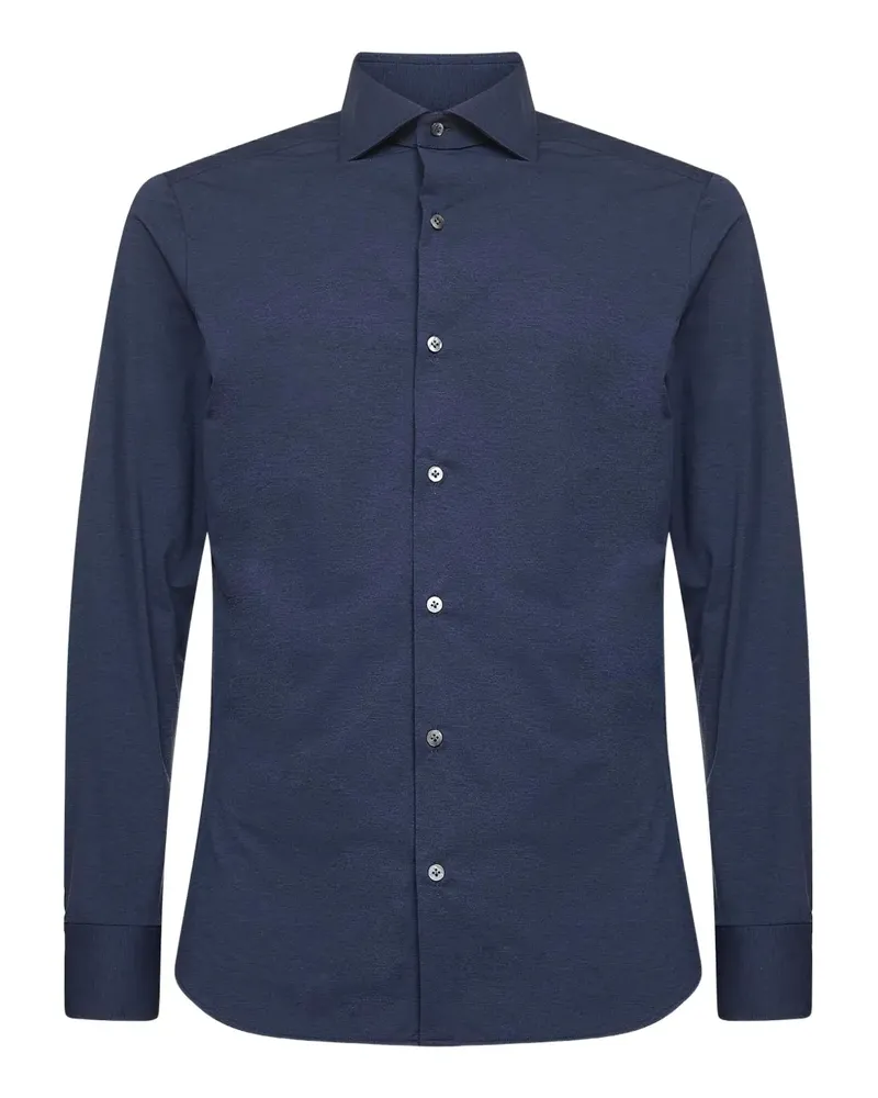 D4.0 buttoned long-sleeve shirt - Blau Blau