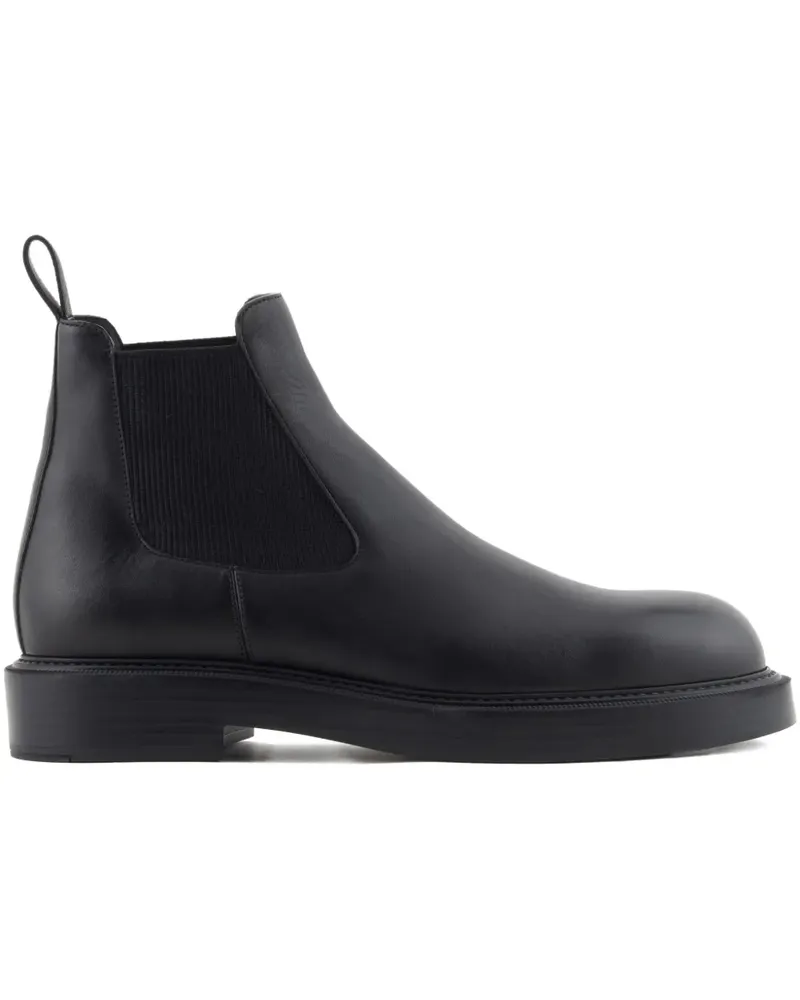 Emporio Armani Chelsea-Boots mit elastischen Einsätzen - Schwarz Schwarz