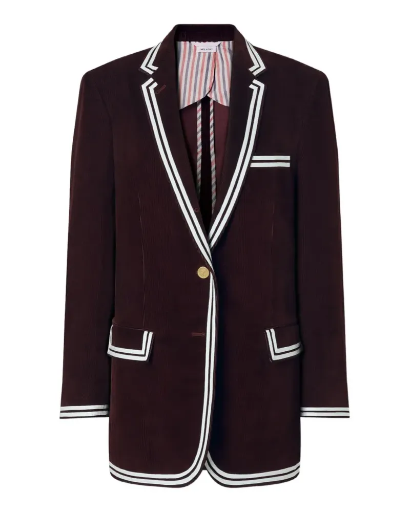 Thom Browne Mantel mit Cordstreifen - Rot Rot