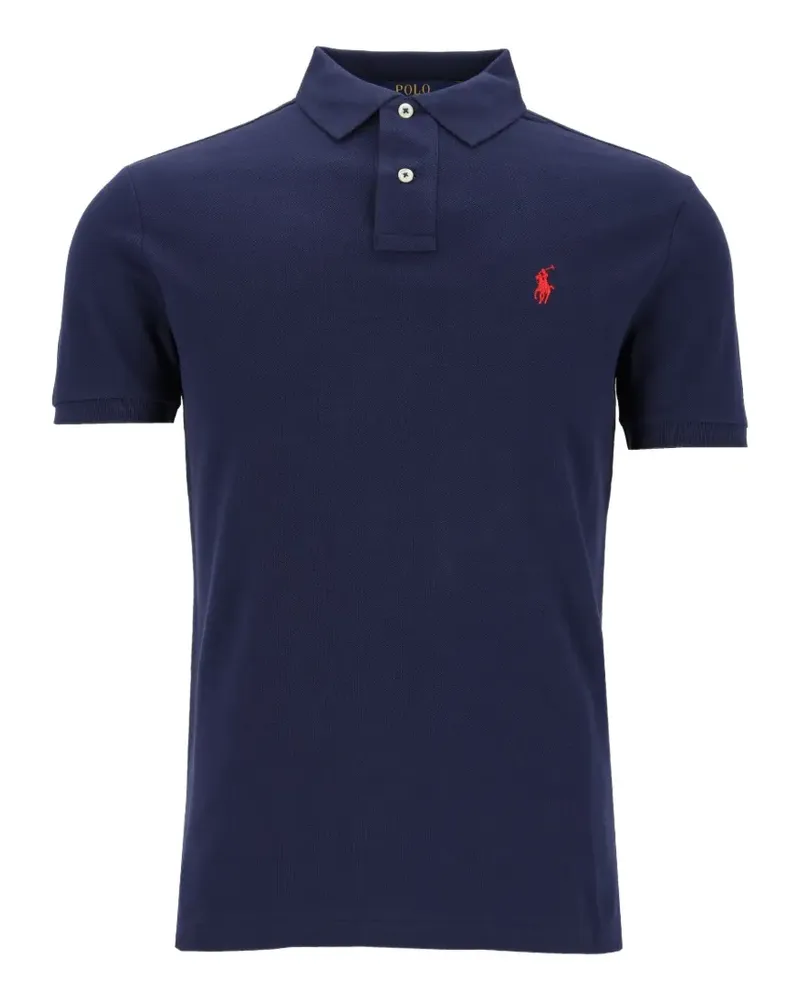 Ralph Lauren Schmales The Iconic Custom Poloshirt - Blau Blau