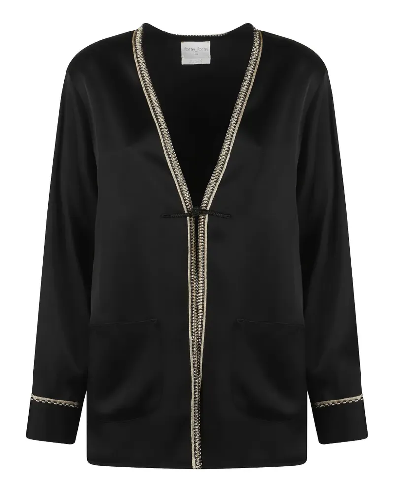 forte_forte Jacke mit Kristallen - Schwarz Schwarz