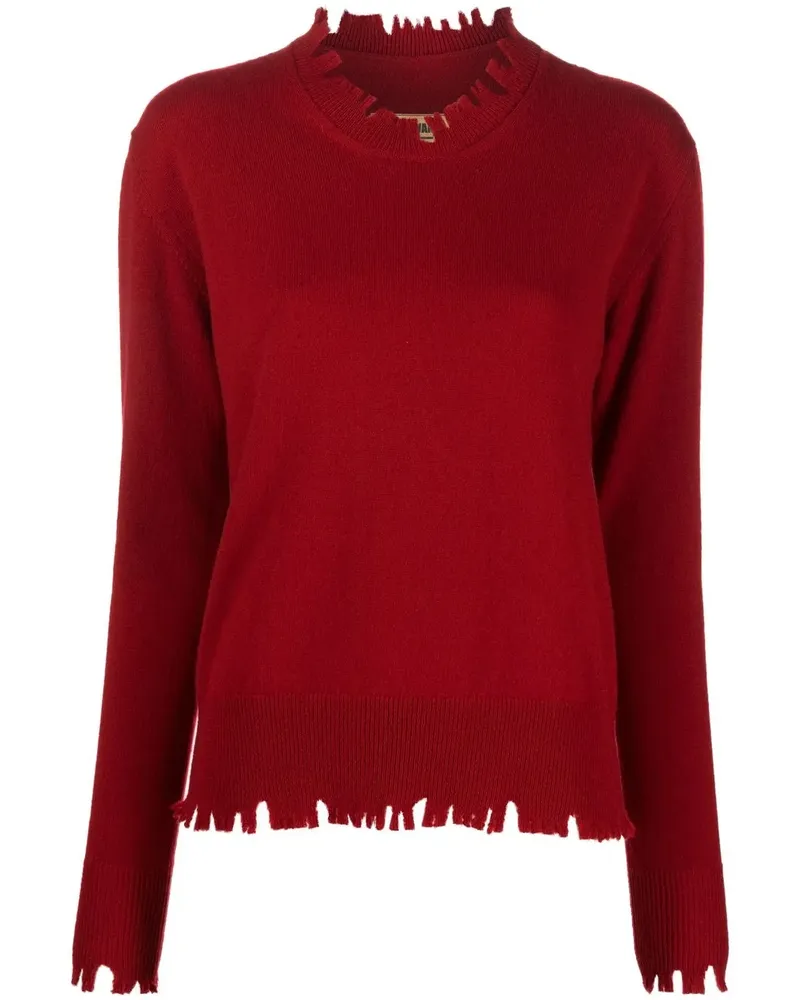 Uma Wang Pullover im Distressed-Look - Rot Rot