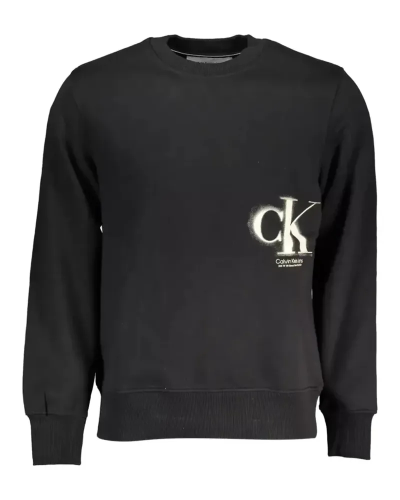 Calvin Klein spray-paint logo sweater - Schwarz Schwarz