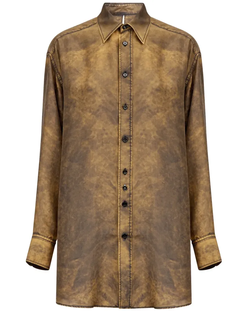 Maison Margiela Hemd mit Batikmuster - Nude Nude