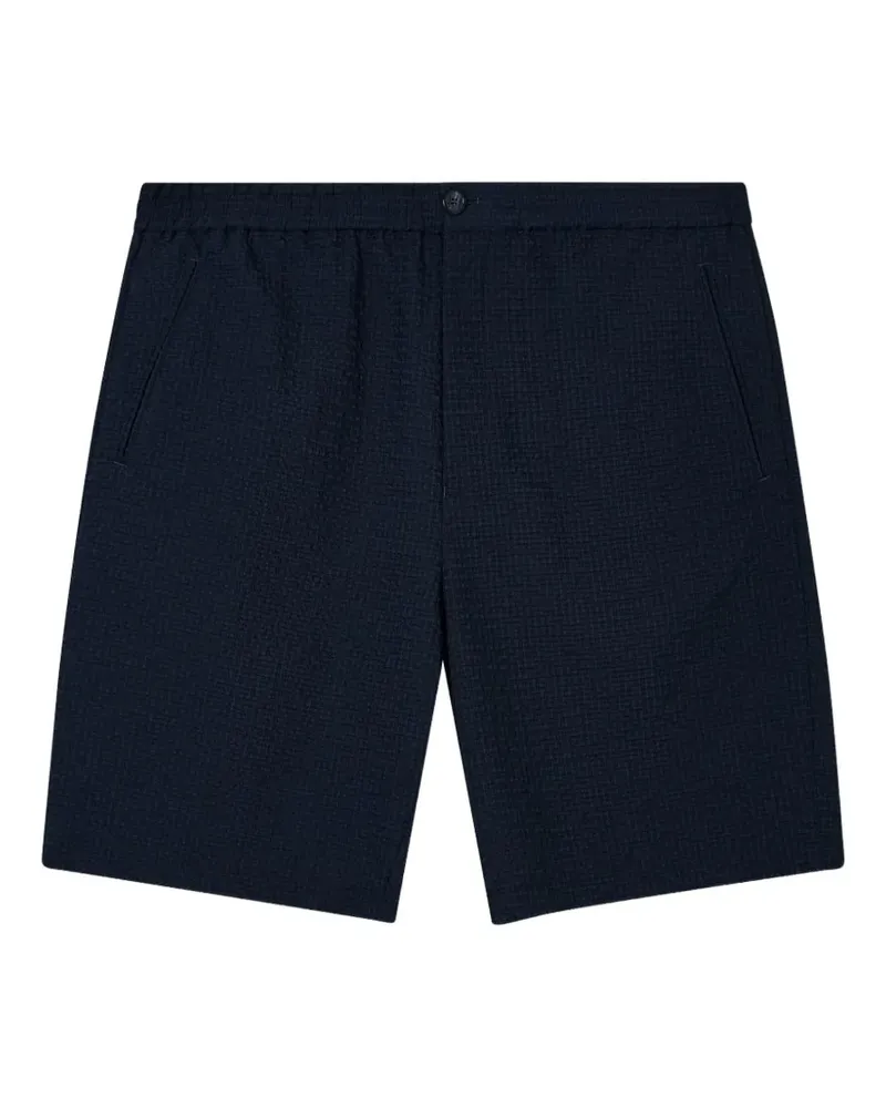 Emporio Armani seersucker-textured shorts - Blau Blau