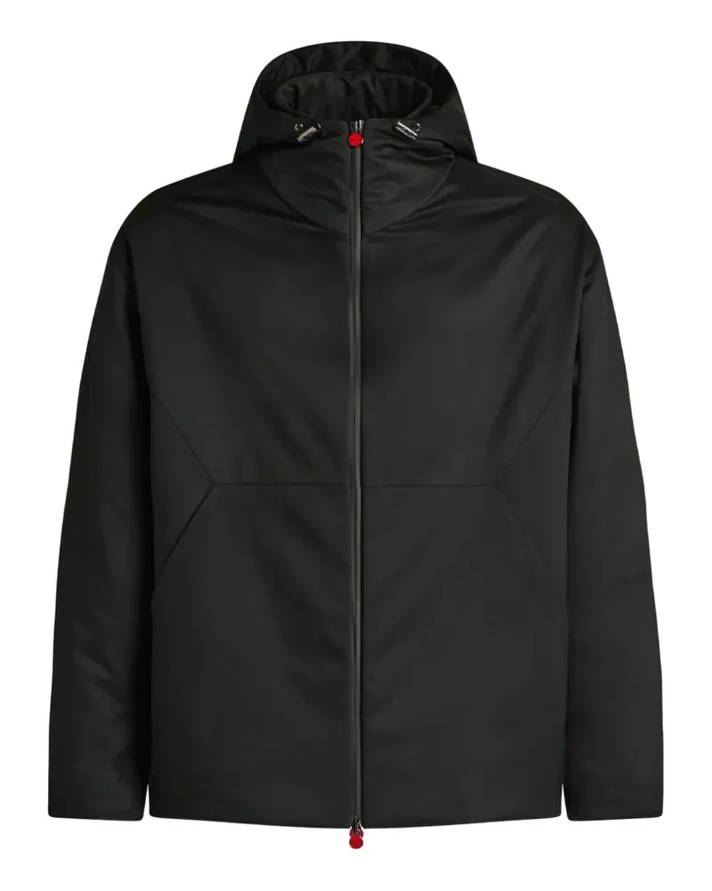 Kiton Kapuzenjacke aus Funktionsstoff - Schwarz Schwarz