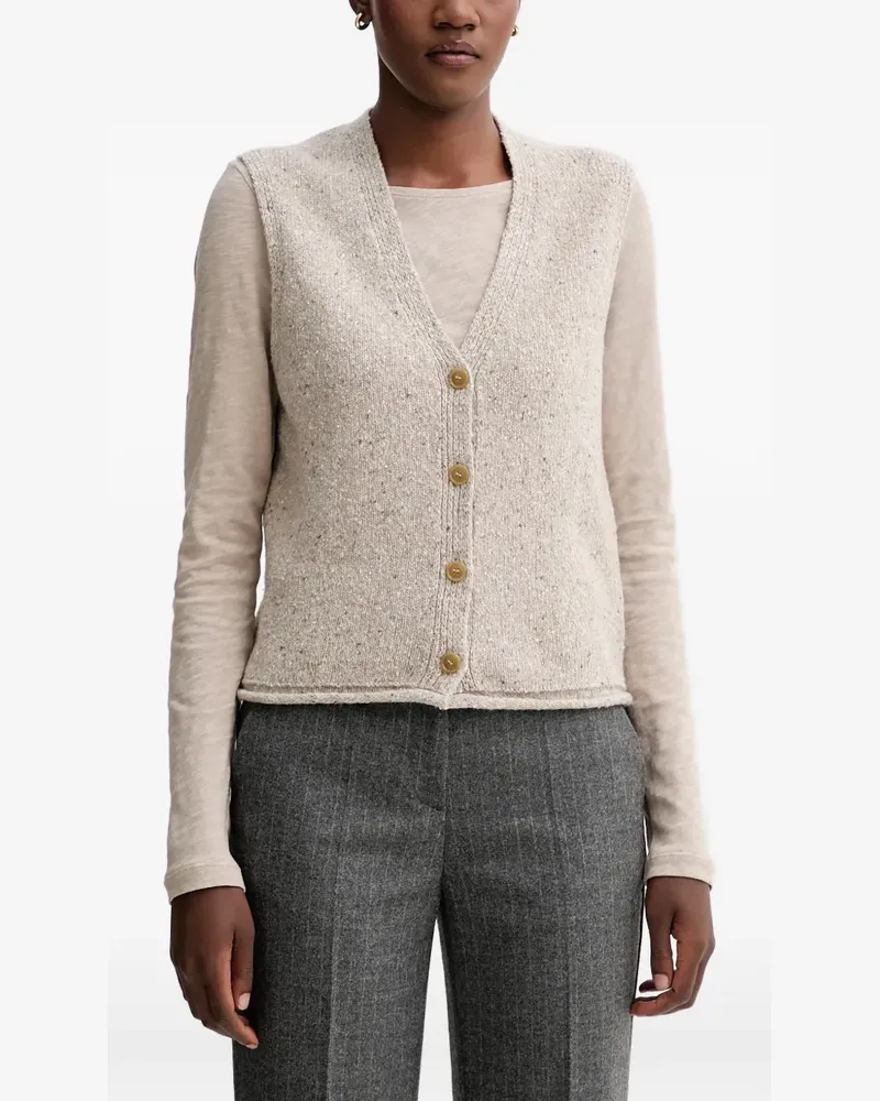 Marc O'Polo buttoned V-neck cardigan - Nude Nude