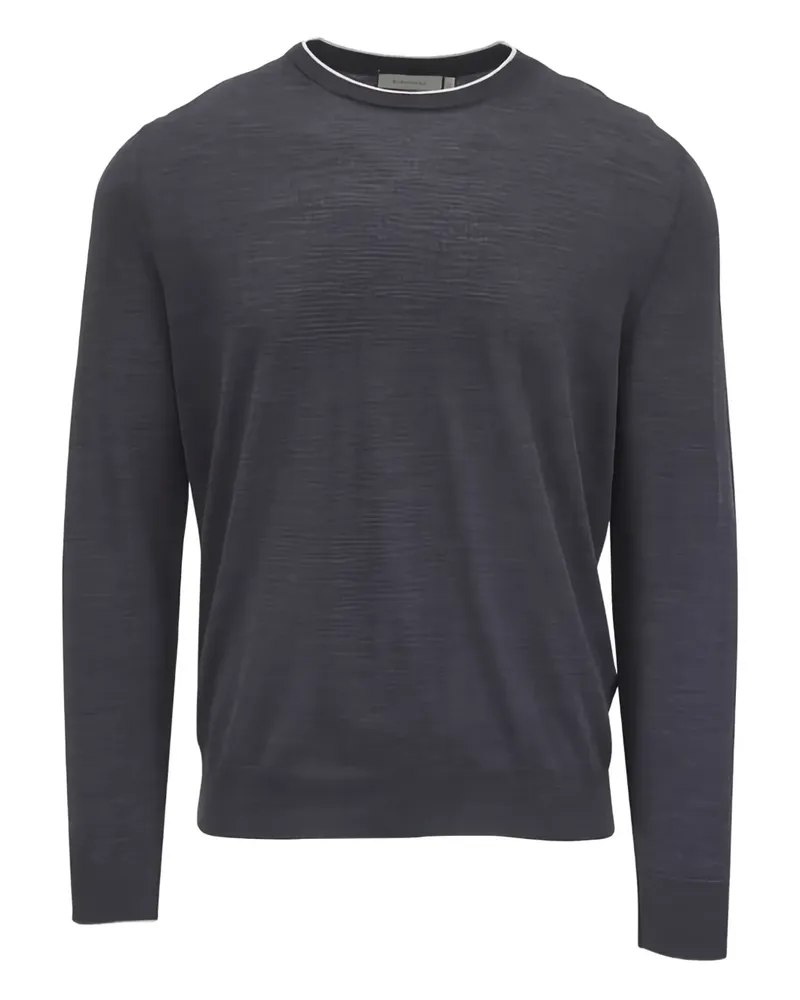 Canali Pullover mit Borten - Grau Grau