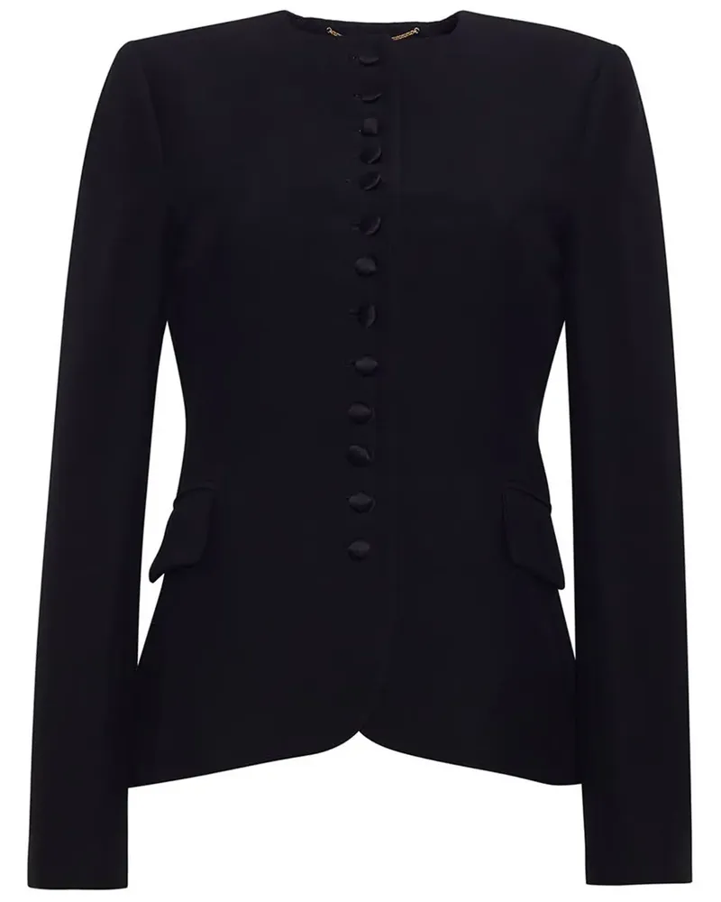 Adam Lippes Schmale Marin Jacke - Schwarz Schwarz