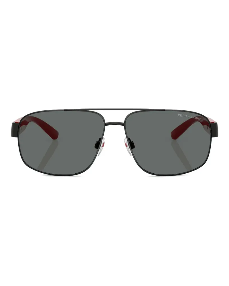 Ralph Lauren Sonnenbrille mit Logo-Print - Schwarz Schwarz
