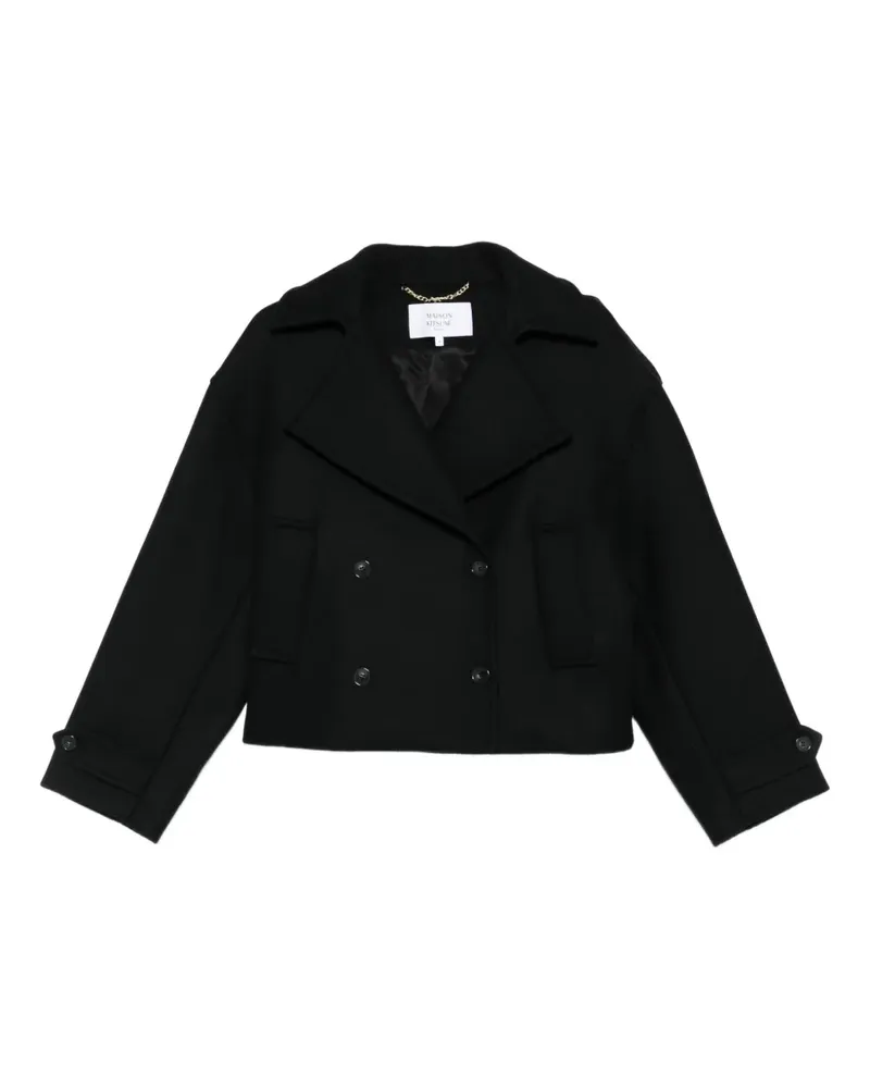 Kitsuné Cropped-Cabanjacke - Schwarz Schwarz