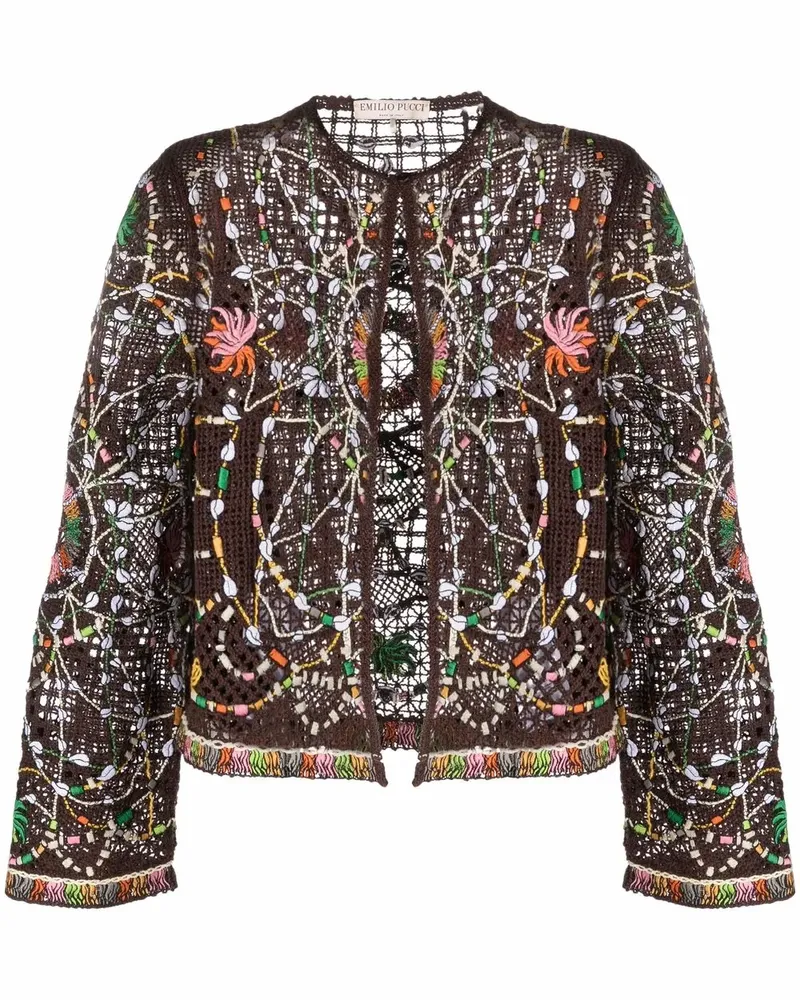 Emilio Pucci Verzierter Cardigan - Braun Braun