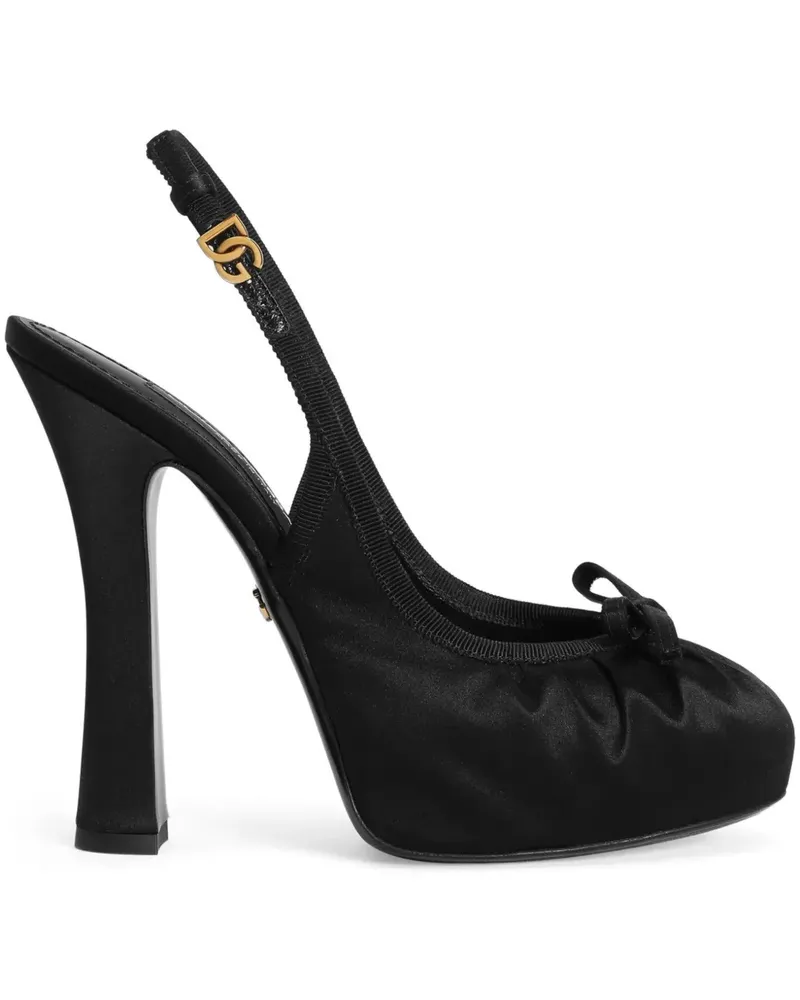 Dolce & Gabbana Pumps aus Satin - Schwarz Schwarz