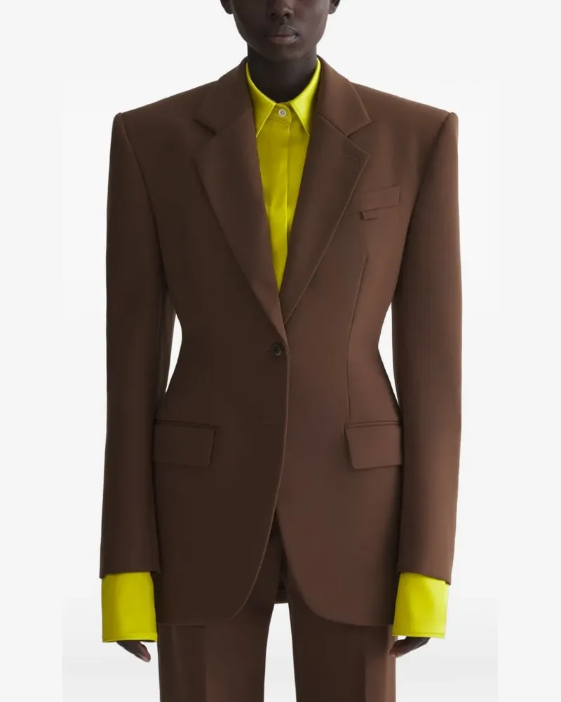 Thierry Mugler Sakko mit Schulterpolstern - Braun Braun