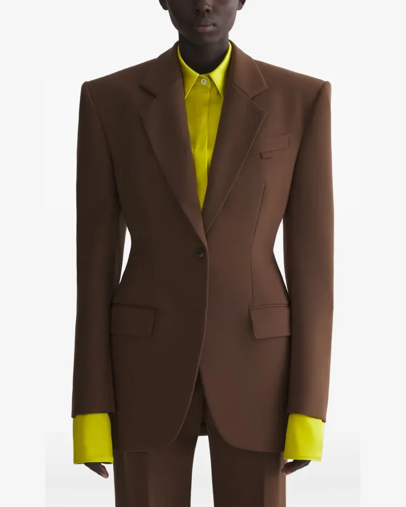 Thierry Mugler Sakko mit Schulterpolstern - Braun Braun