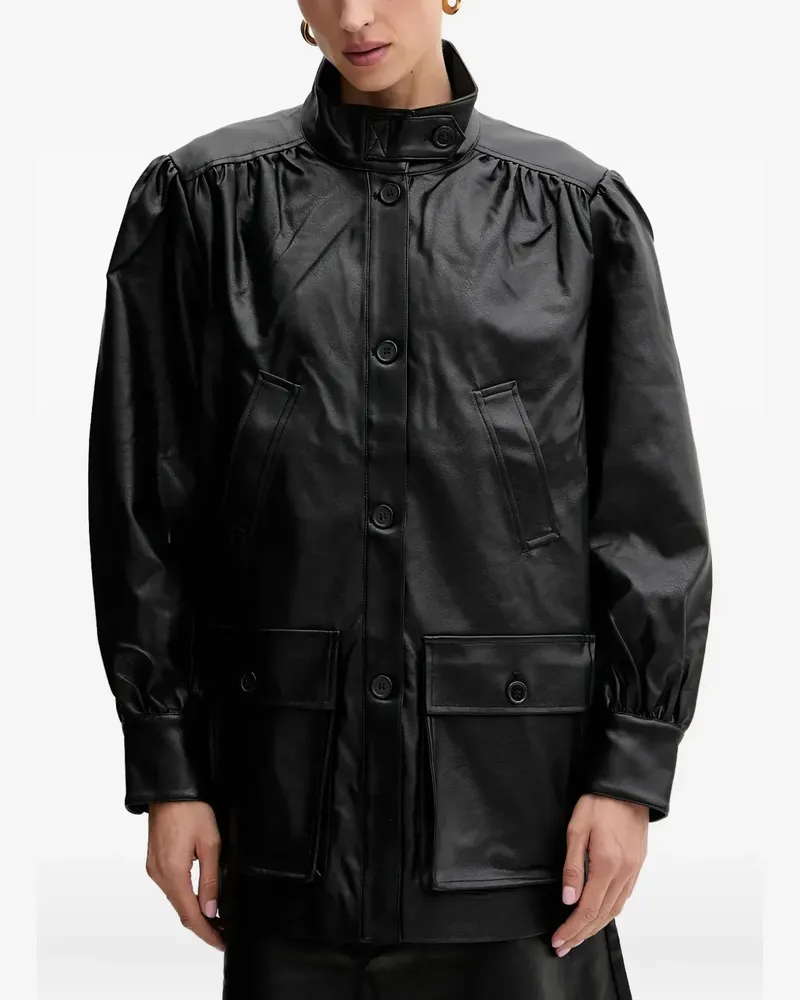 Bardot Clements Jacke aus Faux-Leder - Schwarz Schwarz