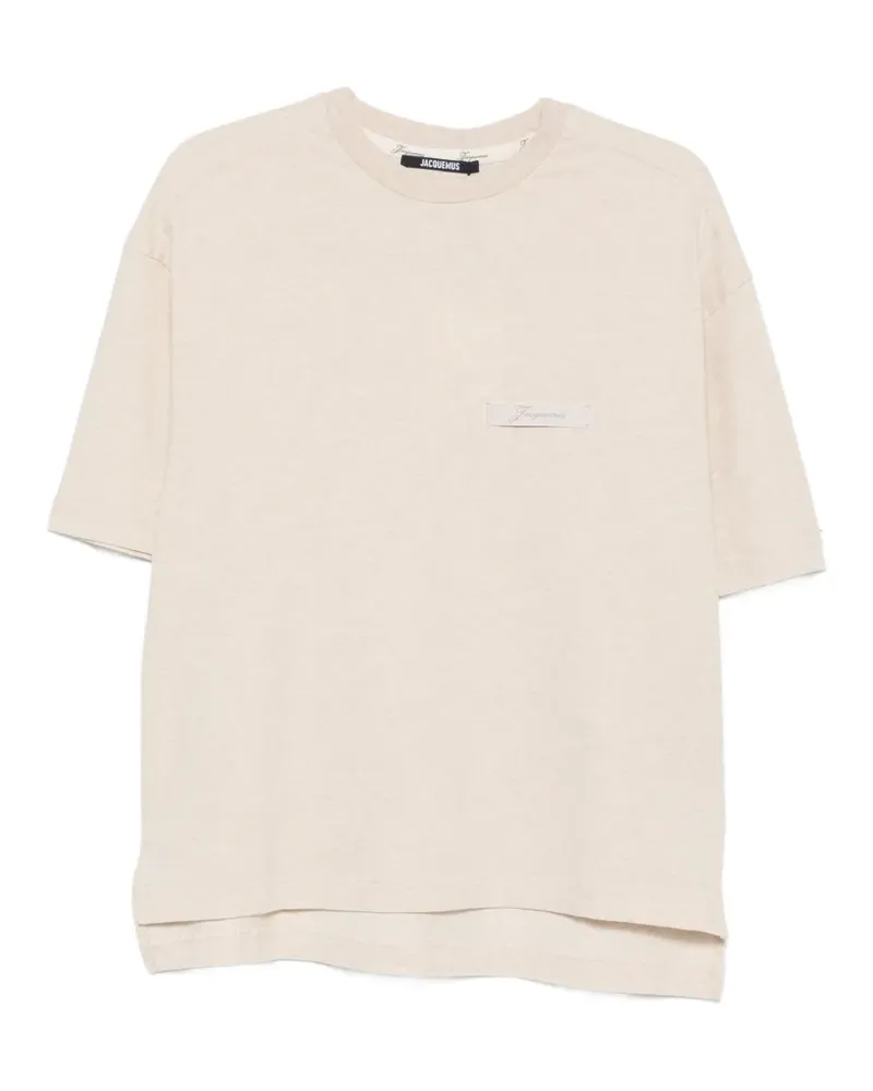 Jacquemus T-Shirt mit Logo-Patch - Nude Nude