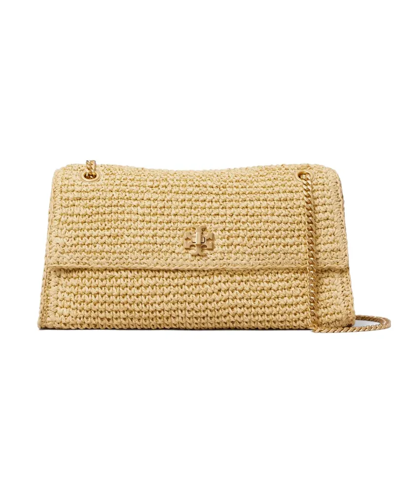 Tory Burch Mini Kira Turnlock gewebte Umhängetasche - Nude Nude