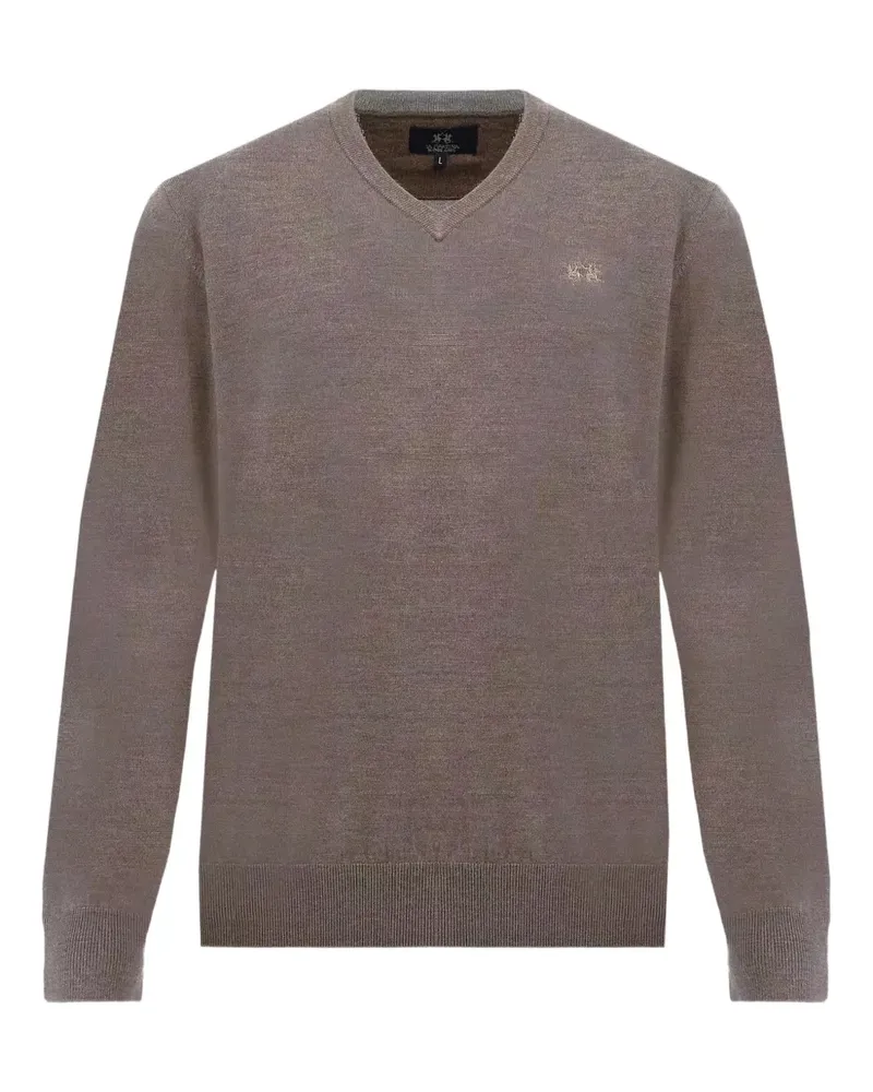 La Martina Barrie Pullover mit V-Ausschnitt - Braun Braun