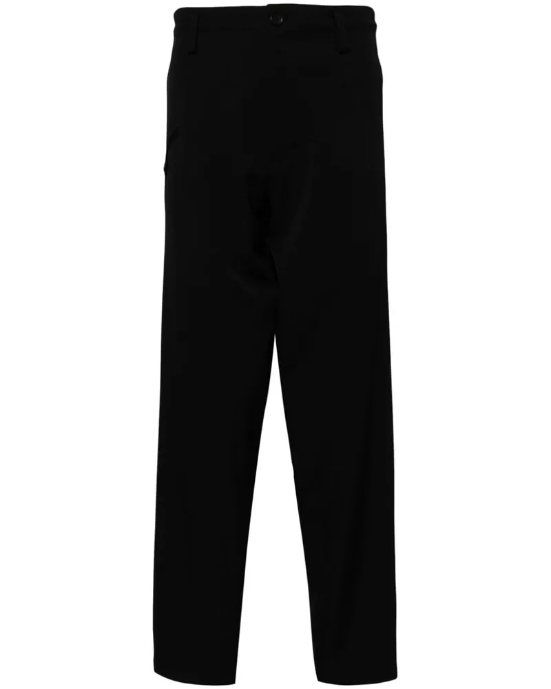 Yohji Yamamoto Hose mit Tapered-Bein Schwarz