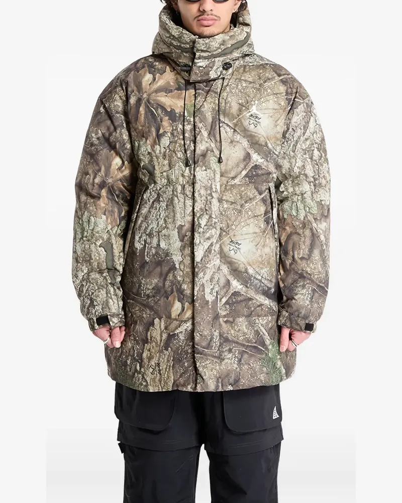 Jordan printed hooded parka - Grün Grün