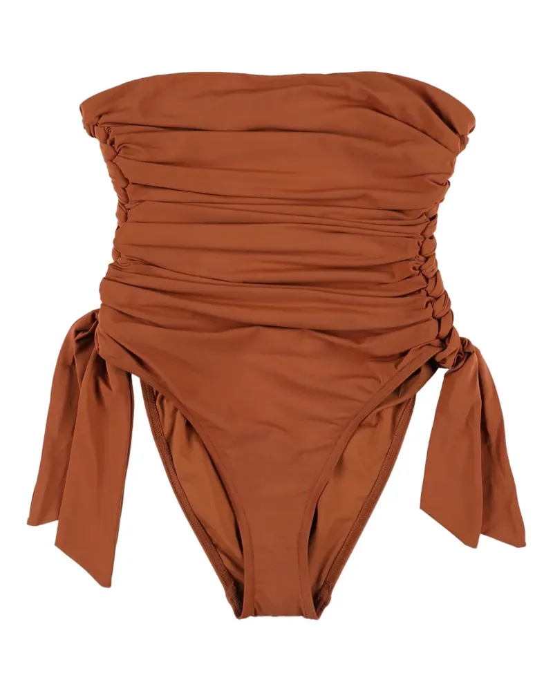 Zimmermann Schulterfreie Daylight Knot Beachwear - Braun Braun