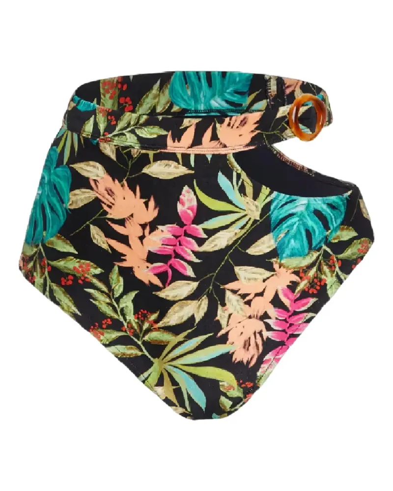Pat Bo Tropical high-waisted bikini bottom - Schwarz Schwarz